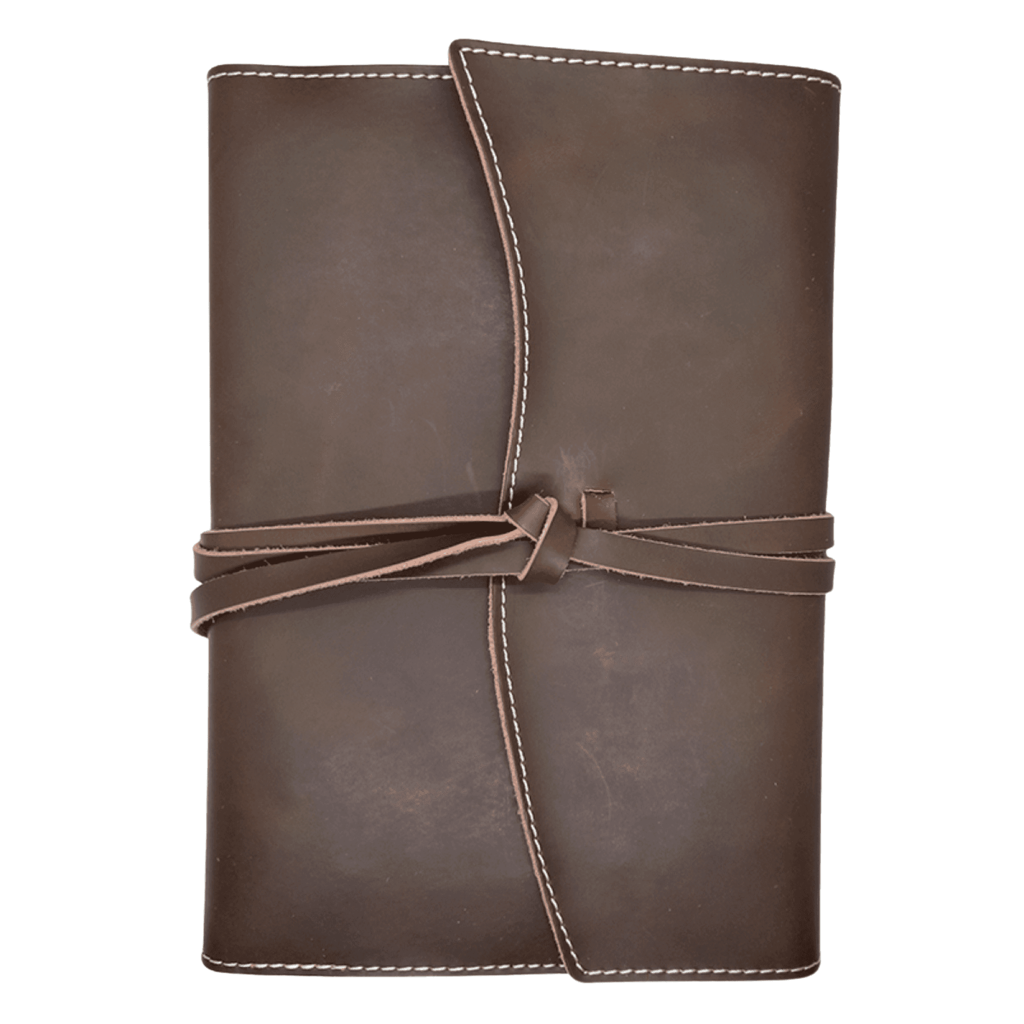 A5 Genuine Leather Trifold Slip On Notebook Cover and Notebook - Mirelle Leather and Lifestyle