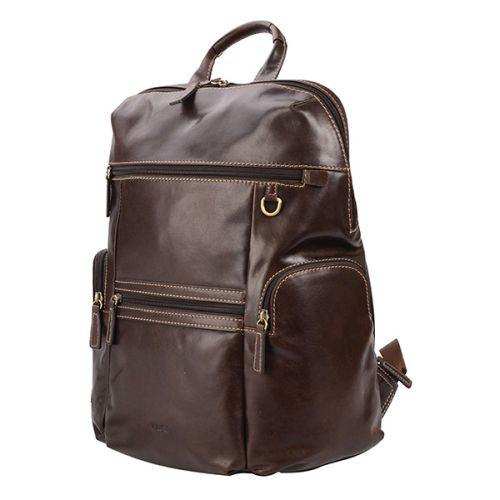 Adpel Genuine Leather Day Tripper 15.4 Laptop Backpack - Brown - Mirelle Leather and Lifestyle