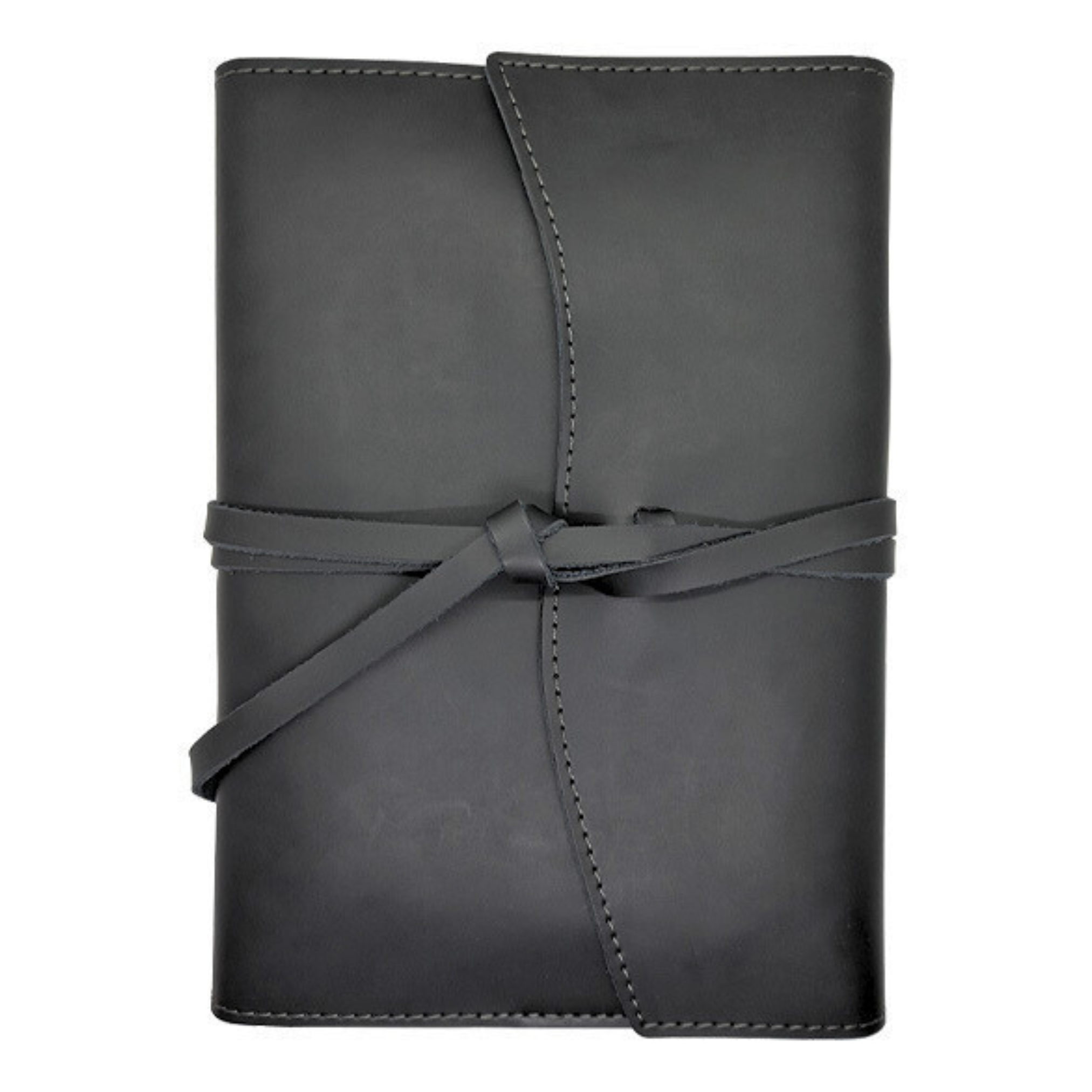 A5 Genuine Leather Trifold Slip On Notebook Cover and Notebook