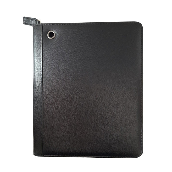 iPad Genuine Leather Zip Around Folder - Black - Mirelle Leather and Lifestyle