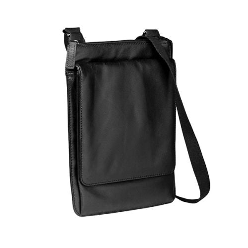 iPad Messenger Bag - Genuine Leather - Black - Mirelle Leather and Lifestyle