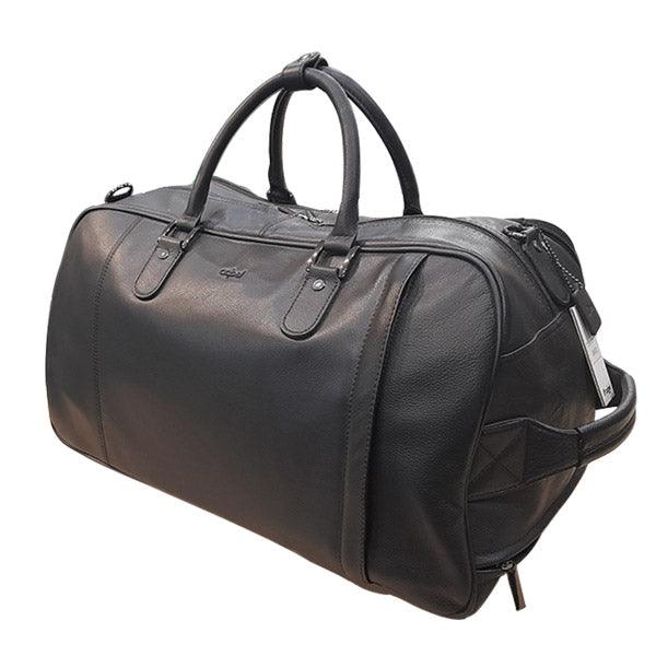 Memphis Leather Trolley Travel Bag - Black - Mirelle Leather and Lifestyle