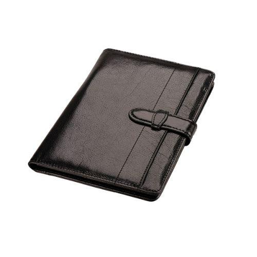 Mirelle - Adpel - Genuine Leather A5 Folder - Tab Closure,Pen Loop,Pockets - Mirelle Leather and Lifestyle