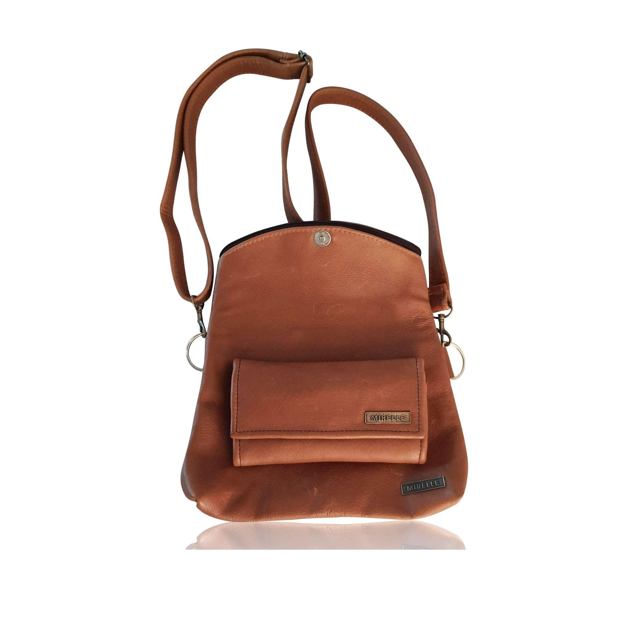 Mirelle Genuine Leather 3-Way Convertible Backpack | Messenger Handbag - Mirelle Leather and Lifestyle