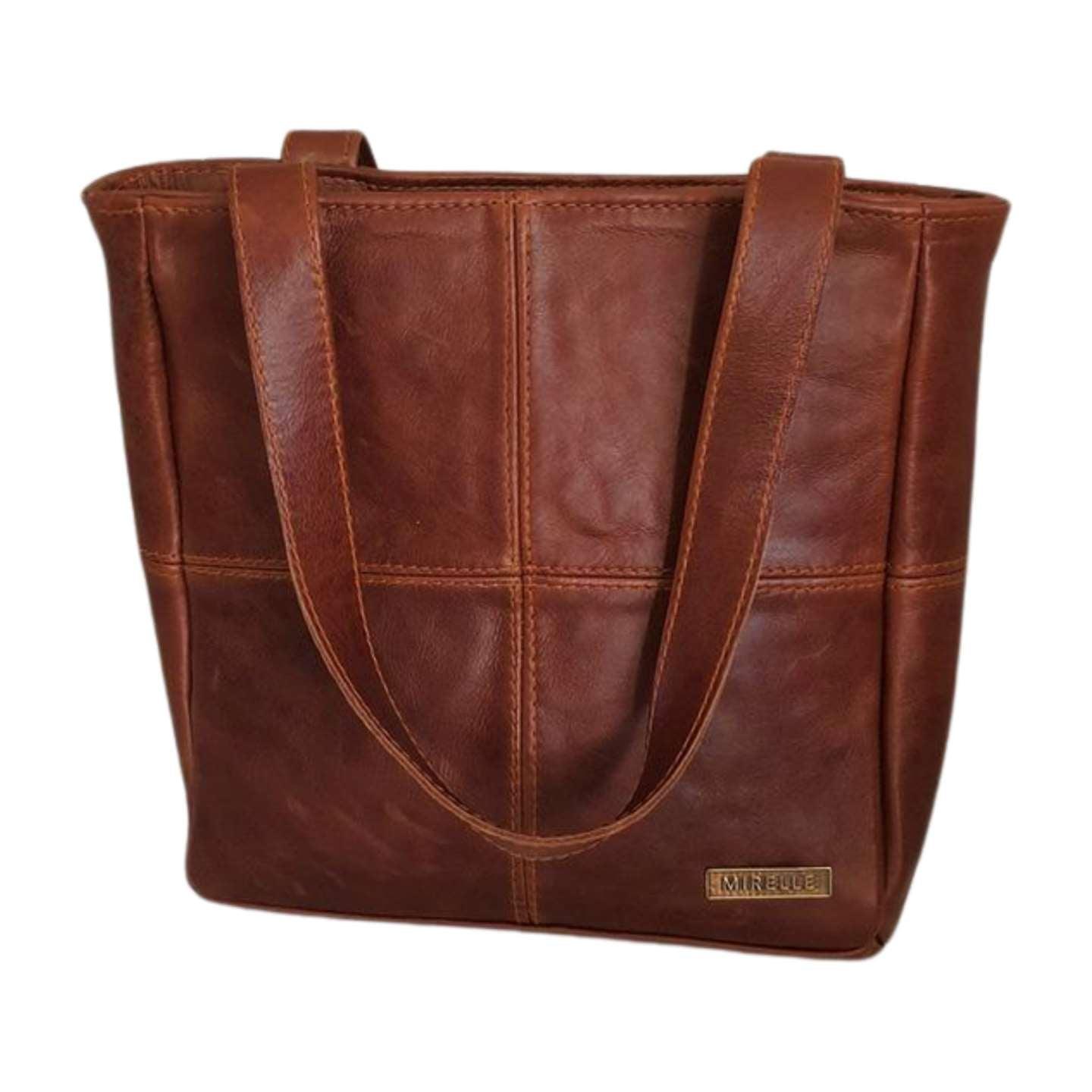 Mirelle Genuine Leather Classic Shopper Handbag - Mirelle Leather and Lifestyle