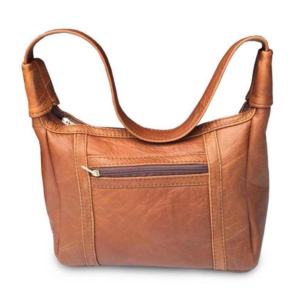 Brown Genuine Leather Shoulder Bags Vintage Women Purse | Baginning