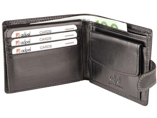 Genuine Leather Wallet with Notes, 7 Credit Cards & Coin Holder - Black - Mirelle Leather and Lifestyle