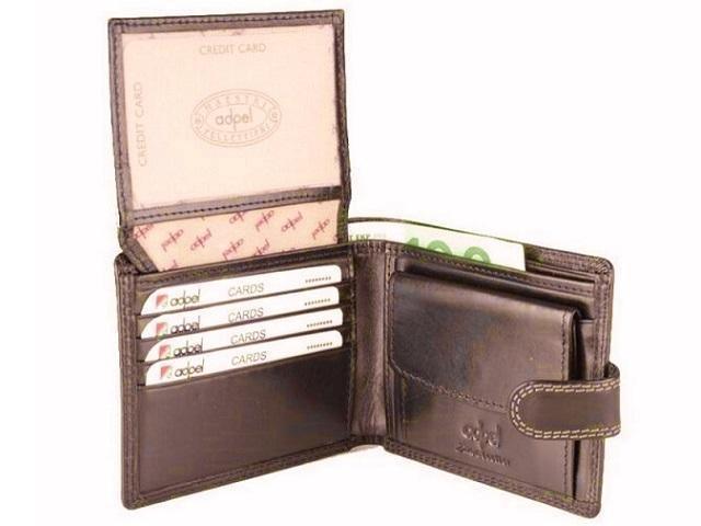 Genuine Leather Wallet with Notes - 7 Credit Cards - Coin Holder - Brown - Mirelle Leather and Lifestyle