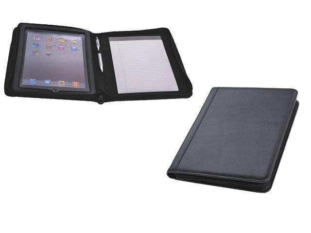 iPad Genuine Leather Zip Around Folder - Black - Mirelle Leather and Lifestyle