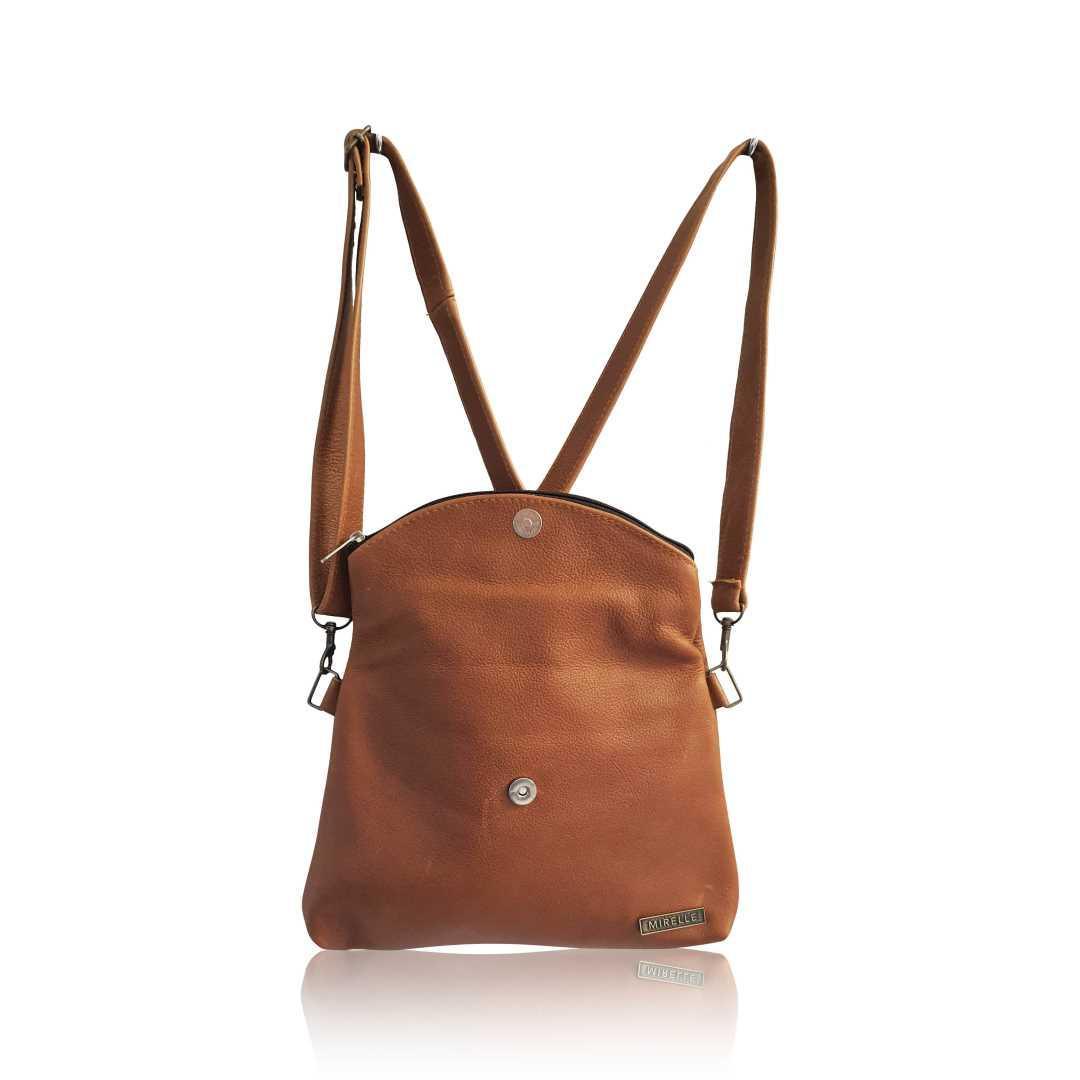 Mirelle Genuine Leather 3-Way Convertible Backpack | Messenger Handbag - Mirelle Leather and Lifestyle