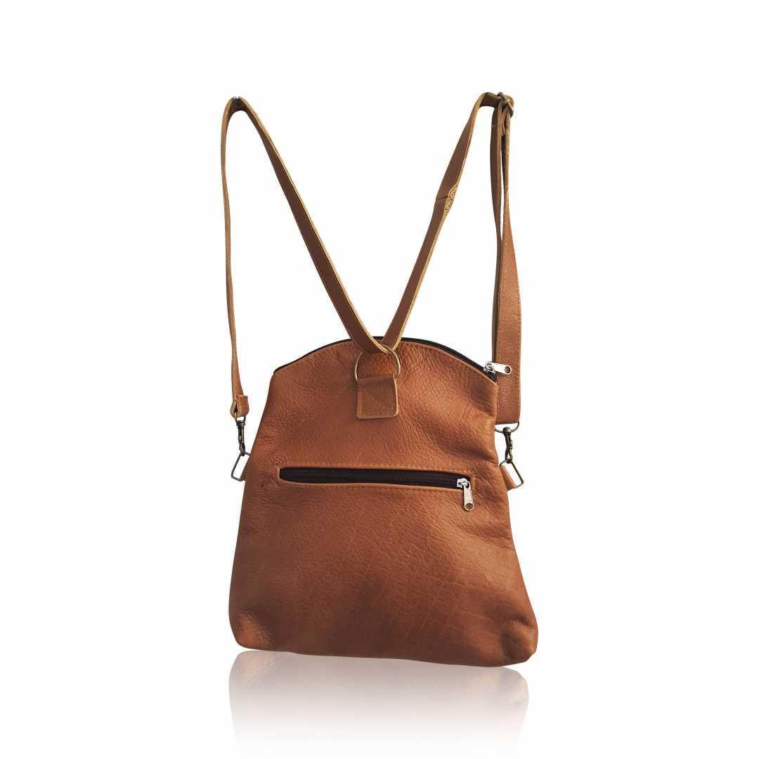 Mirelle Genuine Leather 3-Way Convertible Backpack | Messenger Handbag - Mirelle Leather and Lifestyle