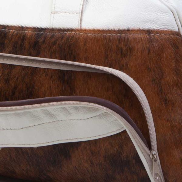 Mirelle Genuine Leather & Nguni Hide Weekender Bag - Mirelle Leather and Lifestyle