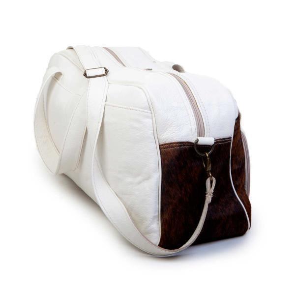 Mirelle Genuine Leather & Nguni Hide Weekender Bag - Mirelle Leather and Lifestyle