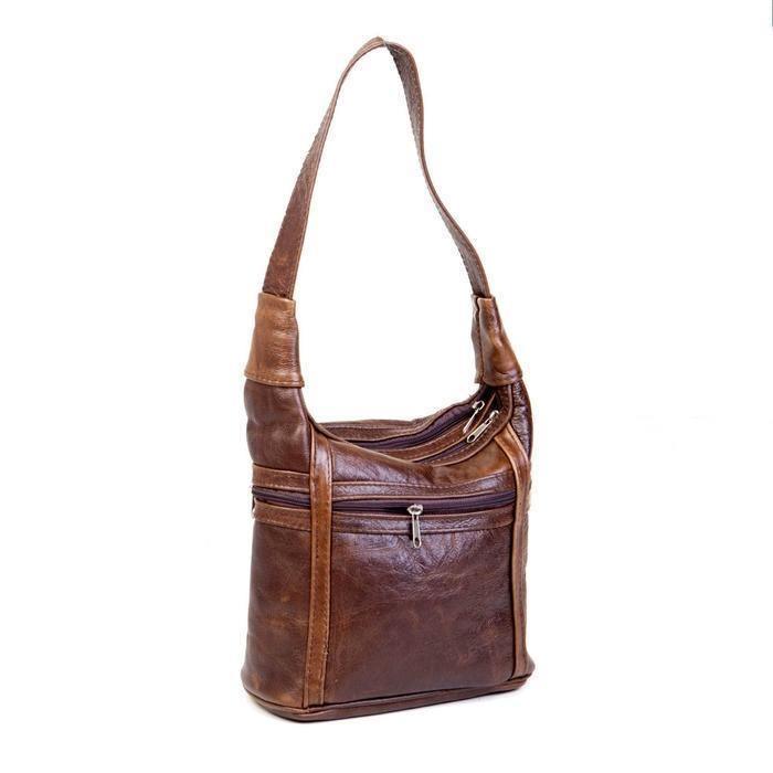 Mirelle Genuine Leather Two Compartment Shoulder Handbag - Mirelle Leather and Lifestyle