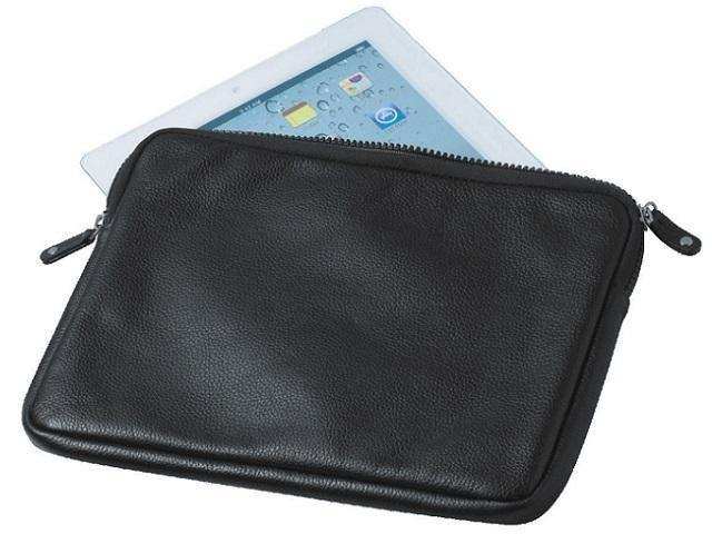 Nappa Leather Slip on cover with top zipper - Black - Mirelle Leather and Lifestyle