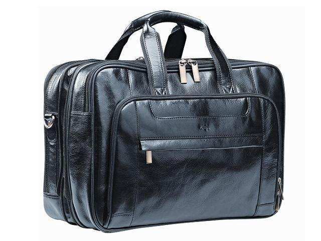 Nevada Genuine Leather Laptop Bag - Black - Mirelle Leather and Lifestyle