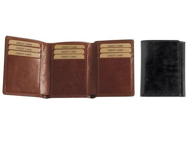 Tri Fold Card Holder with Bank Note Section - Genuine Leather - Mirelle Leather and Lifestyle